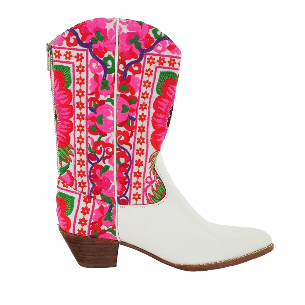 MOMO New York Selina Embroidered Western Cowboy Boots X Free People - Picture 2 of 7